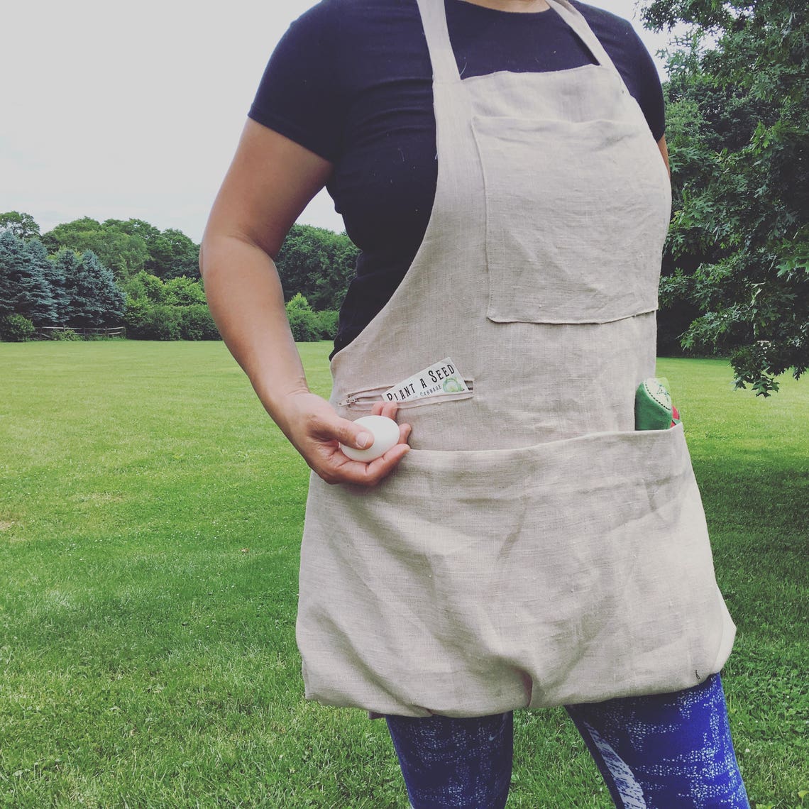 100 Linen Harvesting Apron Gardener Foraging Gathering Etsy