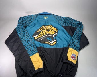 Vintage 90s Reebok NFL Pro Line Windbreaker Jacket Jacksonville Jaguars Football