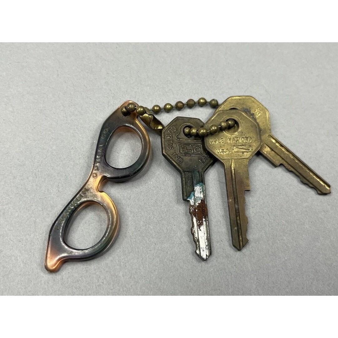 Porte-clés publicitaires optiques Franklin, montures oeil de chat