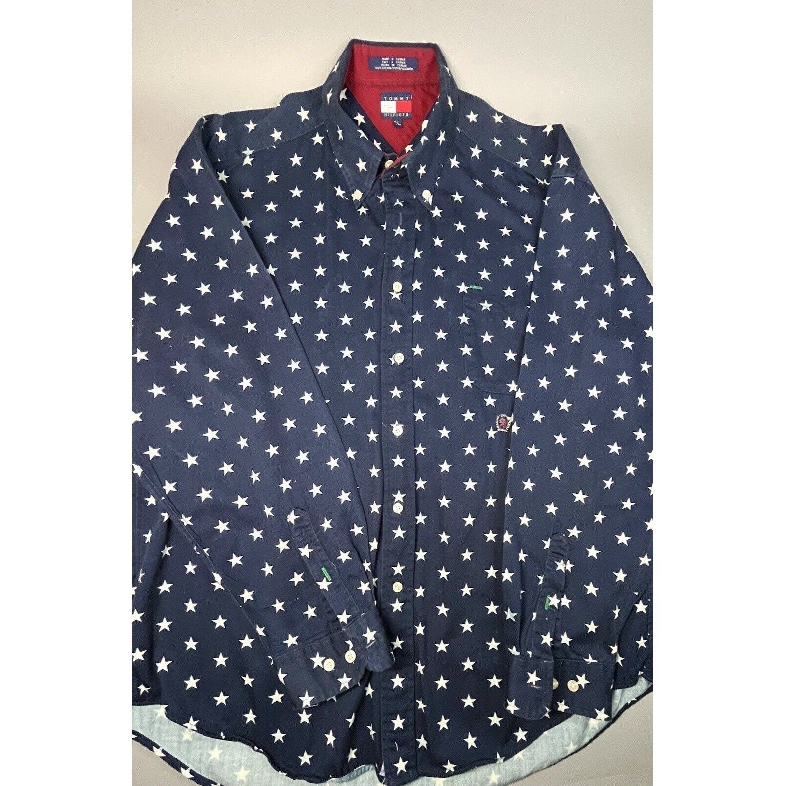 Vintage tommy hilfiger button up discount
