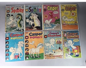 8 Lot Vintage 70er Jahre Casper The Freundlicher Geist & Wendy Witch Harvey Comic Bücher