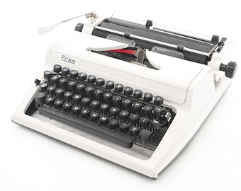 Rare Greek keyboard Erika 105 Typewriter serviced by Mr and Mr Vintage typewriters