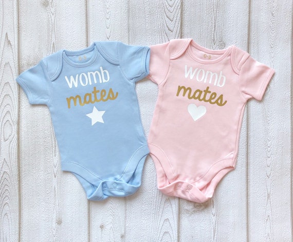 Newborn Twins Womb Mates Bodysuits Outfit Black Rose Gold Vests Unisex Take Going Home Photoshoot Photo Prop Multiples Triplets Boy Girl