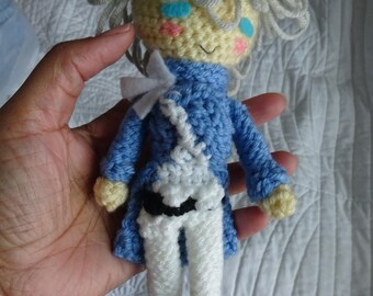 Muñeca Erez Roselle de crochet, Muñeca manga romántica de crochet, Muñeca Erez "El diablo cría a una dama", Muñeca Erez Roselle de novela de amor coreana, Niño arimgurimi