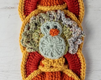 Turkey CROCHET PATTERN instant download -  Thanksgiving Wall Hanging, Wall Decor, Thanksgiving Decoration