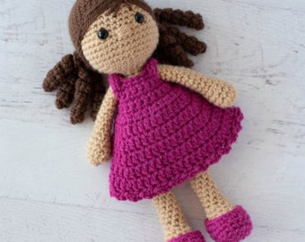 Doll - LAUREL - pattern - crochet doll pattern, amigurumi doll, CROCHET PATTERN instant download