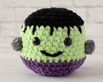 Haak Frankenstein Squishy Amigurumi patroon - haak pluche, Halloween pluche patroon, GEHAAKTE PATROON instant download