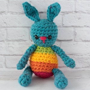 Crochet Bunny Pattern - Reagan the Bunny Rainbow Crochet Pattern PDF