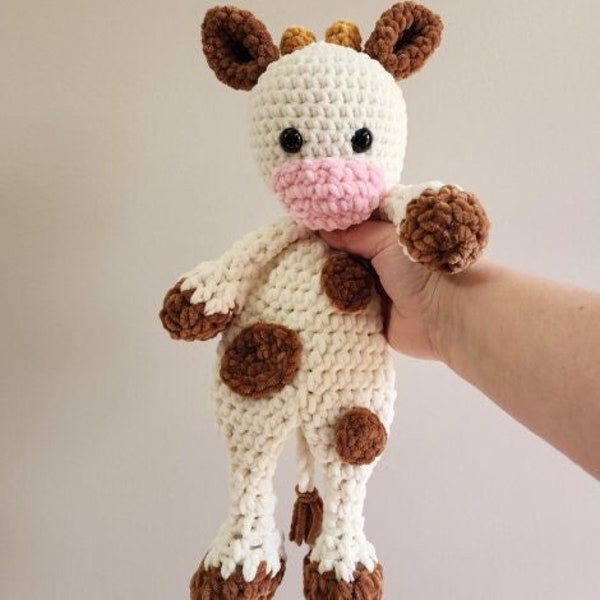 Crochet Cow Snuggler pattern - Rosie Sweet Moo - cow pattern, crochet cow, CROCHET PATTERN instant download