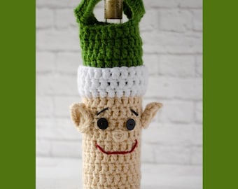 Crochet Wine Cozy Pattern, Crochet Elf Pattern, Elf Wine Cozy Pattern, Crochet Pattern PDF