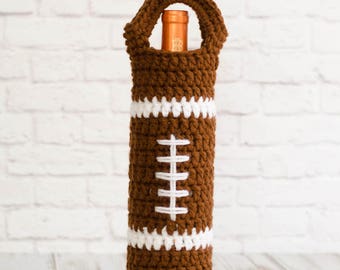 Crochet Wine Cozy Pattern, Crochet Football Pattern, Crochet Football Wine Cozy Pattern, Crochet Pattern PDF