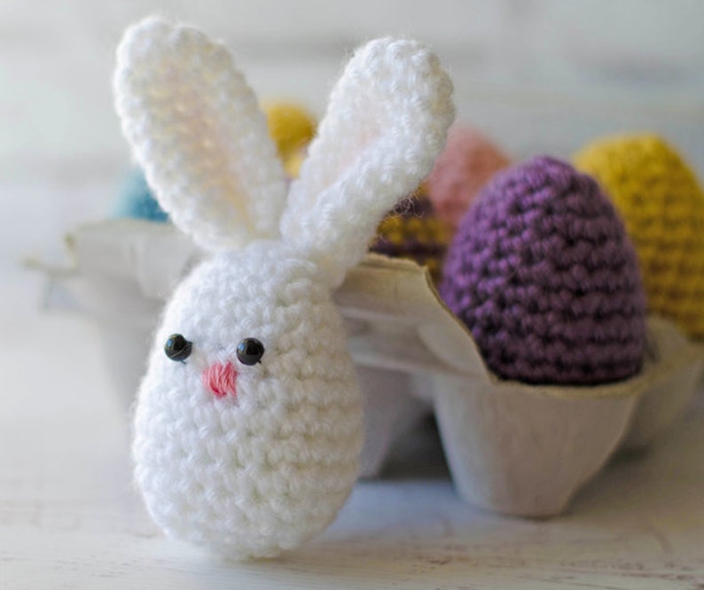 Crochet Easter Basket Pattern, Crochet Easter Eggs Pattern, Crochet Easter Egg Bunny Pattern, Easter Basket Crochet Pattern, Pattern-PDF image 2
