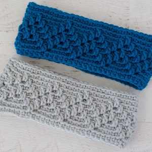 Crochet Ear Warmer Pattern, Crochet Headband Pattern, Michigan Mountain Crochet Ear Warmer Pattern image 1