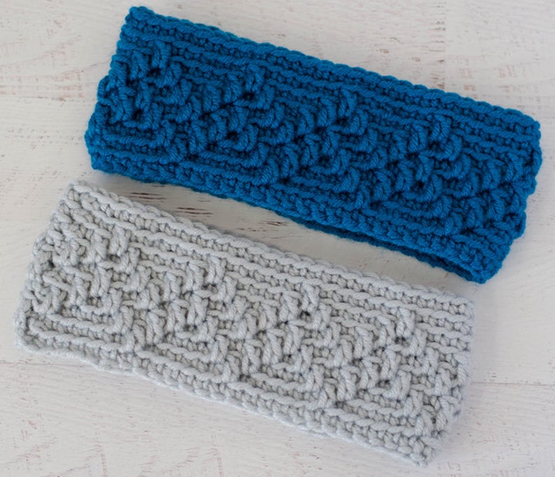 Crochet Ear Warmer Pattern, Crochet Headband Pattern, Michigan Mountain Crochet Ear Warmer Pattern image 1