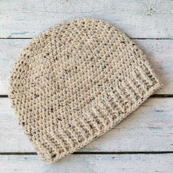 Men's Beanie Pattern, Salt of the Earth Beanie, Crochet Hat Pattern, Crochet Beanie Pattern, Hat Crochet Pattern