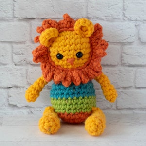 Crochet Lion Pattern - Ranger the Lion Rainbow Crochet Pattern PDF