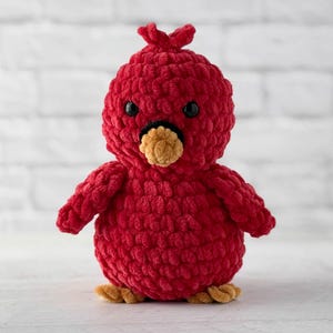 Crochet Cardinal Pattern, Amigurumi Cardinal Pattern, Bird Amigurumi, PDF Tutorial Instant Download