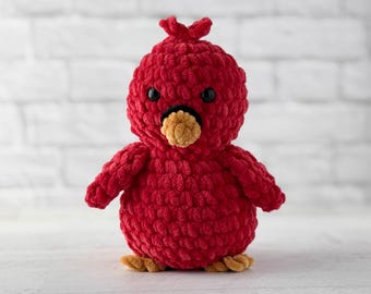 Crochet Cardinal Pattern, Amigurumi Cardinal Pattern, Bird Amigurumi, PDF Tutorial Instant Download