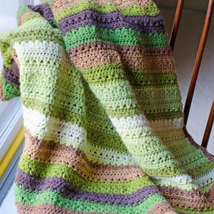 Afghan Crochet Pattern, Fields and Furrows Crochet Afghan Pattern, Modern Crochet Pattern, INSTANT Download Pattern PDF