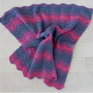 Oh Darling Crochet Ripple Baby Afghan Pattern PDF Instant Digital Download Crochet Ripple Blanket