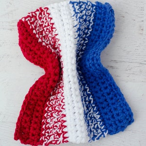 Patriotic Crochet Dishcloth Pattern, crochet, crochet pattern, dishcloth, crochet cloth, cotton, cotton dishcloth,  Pattern PDF