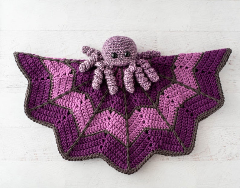 Crochet lovey pattern Spider Crochet Lovey blanket amigurumi Pattern, spider pattern, crochet spider web, CROCHET PATTERN download image 3