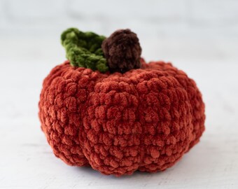 Patrón de calabaza de peluche a crochet - Decoración de otoño, calabazas fáciles, calabaza de Halloween a crochet, patrón PDF