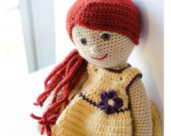 Crochet Doll Pattern Amigurumi PDF - instant download -  Delia Doll - Crochet Doll