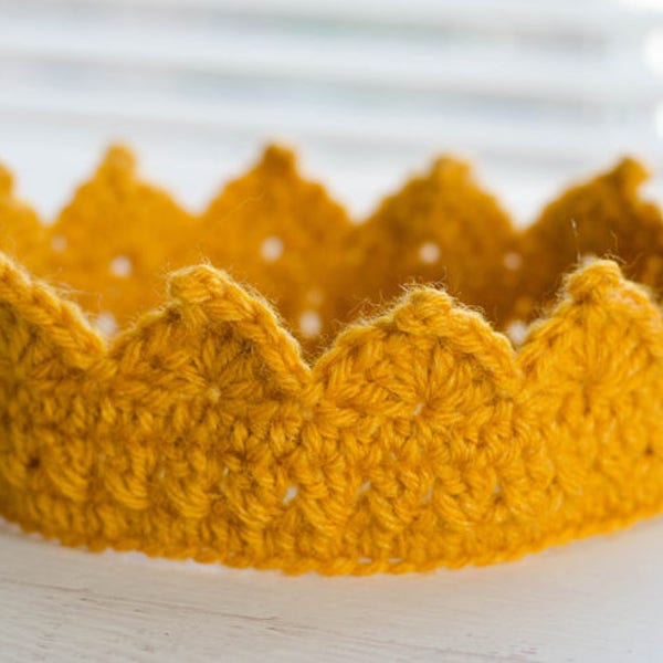 Modèle de couronne au crochet, **Tailles nouveau-né-adulte** Modèle de couronne de princesse, Couronne de prince au crochet, Modèle de diadème au crochet - Modèle Télécharger le PDF