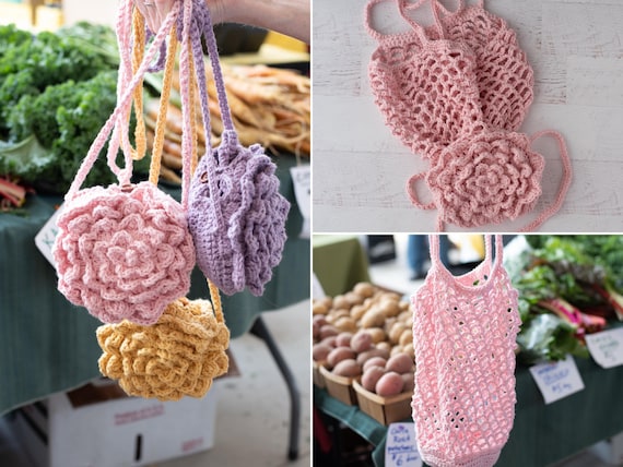CROCHET PATTERN/ Foldable Flower Crochet Market Bag, Crochet Market Bag, Reusable Shopping Bag (PDF)