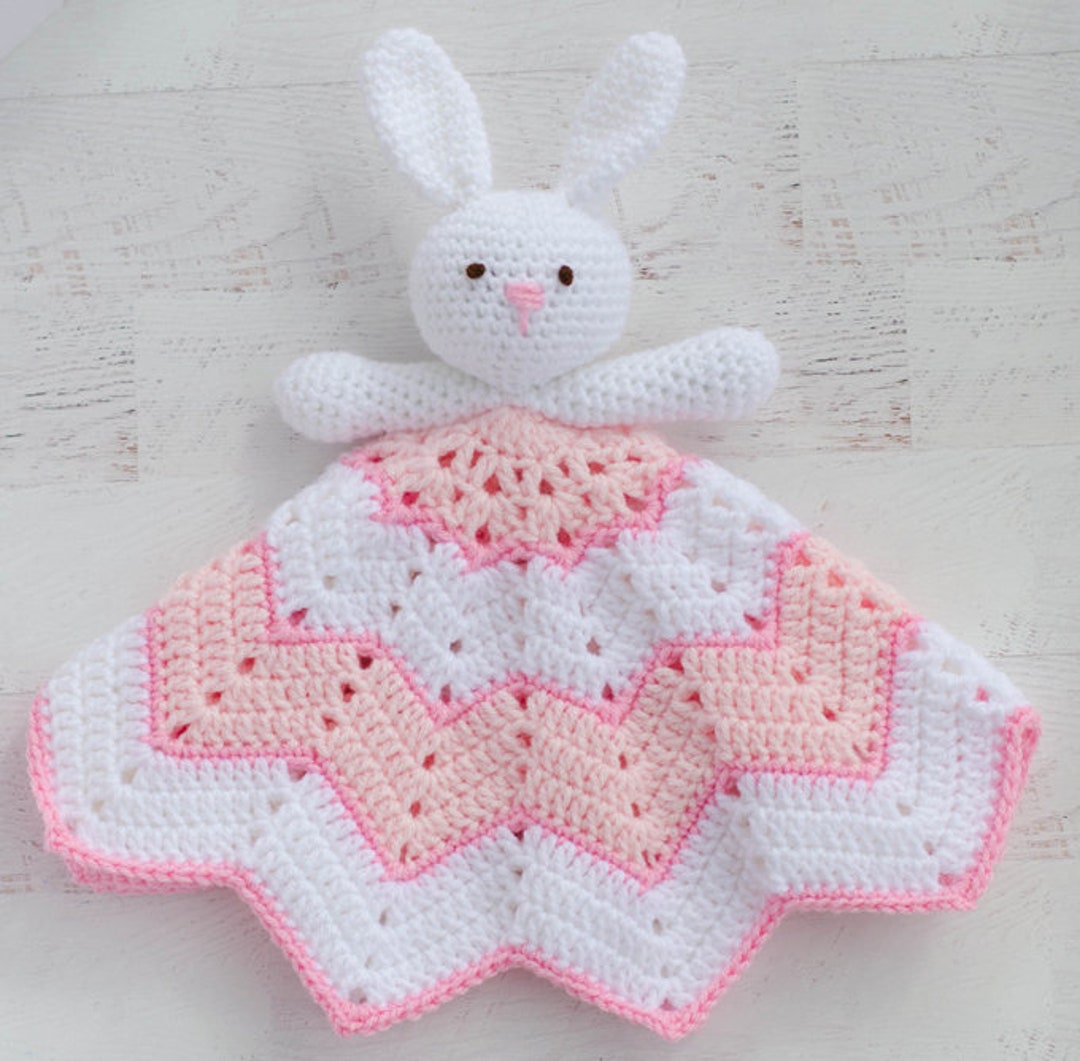 Free Crochet Bunny Lovey Pattern (Square Blanket) - Cuddly Stitches Craft