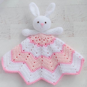 Crochet lovey pattern - Bunny Crochet Lovey blanket - amigurumi Pattern, bunny pattern, crochet bunny, CROCHET PATTERN instant download