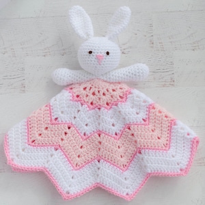 Crochet lovey pattern Bunny Crochet Lovey blanket amigurumi Pattern, bunny pattern, crochet bunny, CROCHET PATTERN instant download image 1