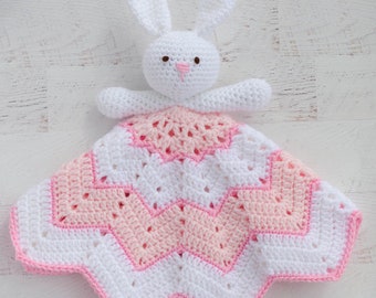 Crochet lovey pattern - Bunny Crochet Lovey blanket - amigurumi Pattern, bunny pattern, crochet bunny, CROCHET PATTERN instant download