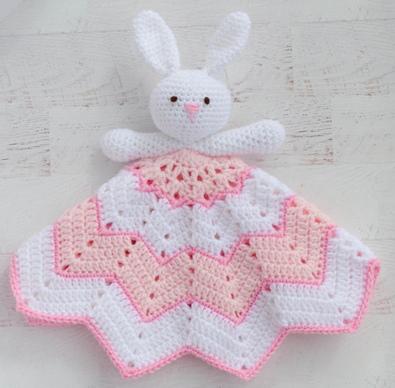 Crochet lovey pattern Bunny Crochet Lovey blanket amigurumi Pattern, bunny pattern, crochet bunny, CROCHET PATTERN instant download image 1