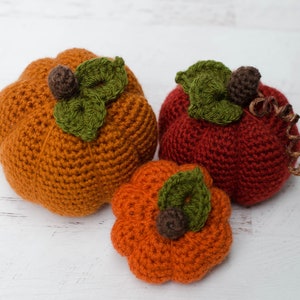 Crochet Pumpkin Pattern, PDF Pattern for 3 sizes of crochet pumpkins, INSTANT Download Pattern PDF image 5