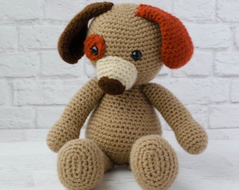 Crochet Puppy Pattern Amigurumi PDF-Dog Crochet Pattern-crochet-Franklin The Puppy- PDF Tutorial-instant download