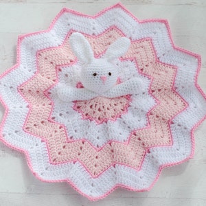 Crochet lovey pattern Bunny Crochet Lovey blanket amigurumi Pattern, bunny pattern, crochet bunny, CROCHET PATTERN instant download image 3