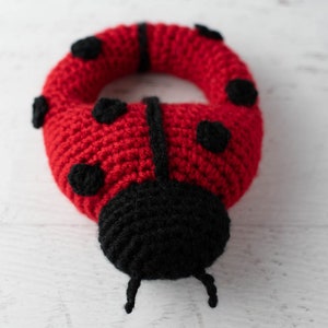 Crochet Rattle Pattern Ladybug pdf pattern Crochet Lady Bug Rattle Pattern Instant Download Crochet Rattle image 3