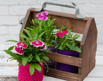 Flower Pot Crochet Pattern, Crochet Flower Pot Cozy Pattern, INSTANT Download Pattern PDF