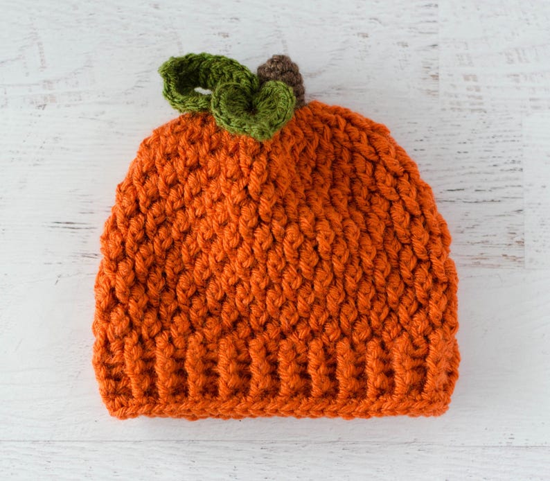 Crochet Pumpkin Hat Pattern, Pumpkin Hats for the Family, Crochet Hat Pattern, Crochet Beanie Pattern, Cap Crochet Pattern image 3