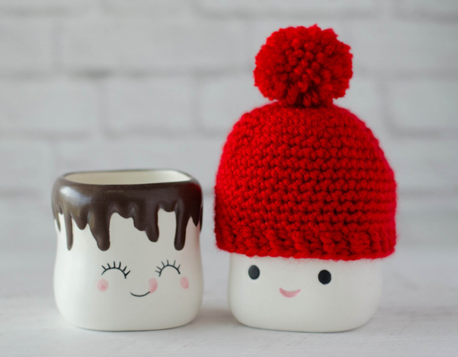 Crochet Marshmallow Mug Hat Pattern PDF Pattern for Hat for Etsy