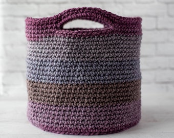 Crochet Basket Pattern, Crochet Tote Basket Pattern, Crochet Pattern PDF