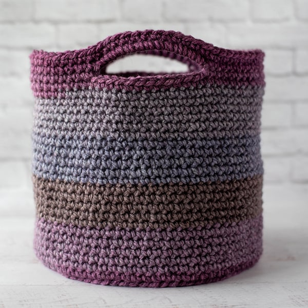 Crochet Basket Pattern, Crochet Tote Basket Pattern, Crochet Pattern PDF