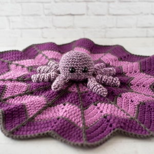 Crochet lovey pattern Spider Crochet Lovey blanket amigurumi Pattern, spider pattern, crochet spider web, CROCHET PATTERN download image 2