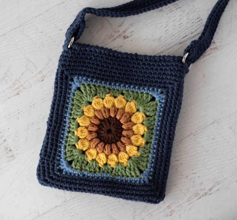 Crochet Crossbody Bag Pattern Granny Square Crochet Pattern Etsy
