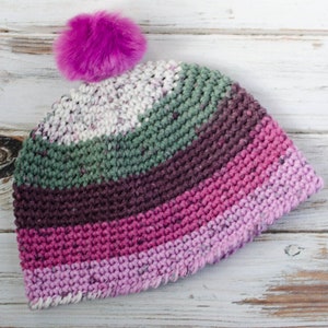 Chunky Crochet Beanie Pattern, Mrs Plum Chunky Crochet Hat, Crochet Hat Pattern, Crochet Beanie Pattern, Hat Crochet Pattern