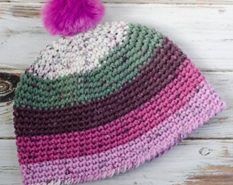 Chunky Crochet Beanie Pattern, Mrs Plum Chunky Crochet Hat, Crochet Hat Pattern, Crochet Beanie Pattern, Hat Crochet Pattern