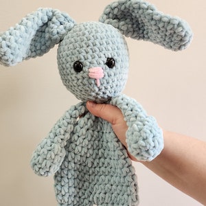 Crochet Bunny Snuggler pattern Buggy the Snuggler bunny pattern, crochet bunny, CROCHET PATTERN instant download image 1