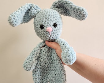 Crochet Bunny Snuggler pattern - Buggy the Snuggler - bunny pattern, crochet bunny, CROCHET PATTERN instant download